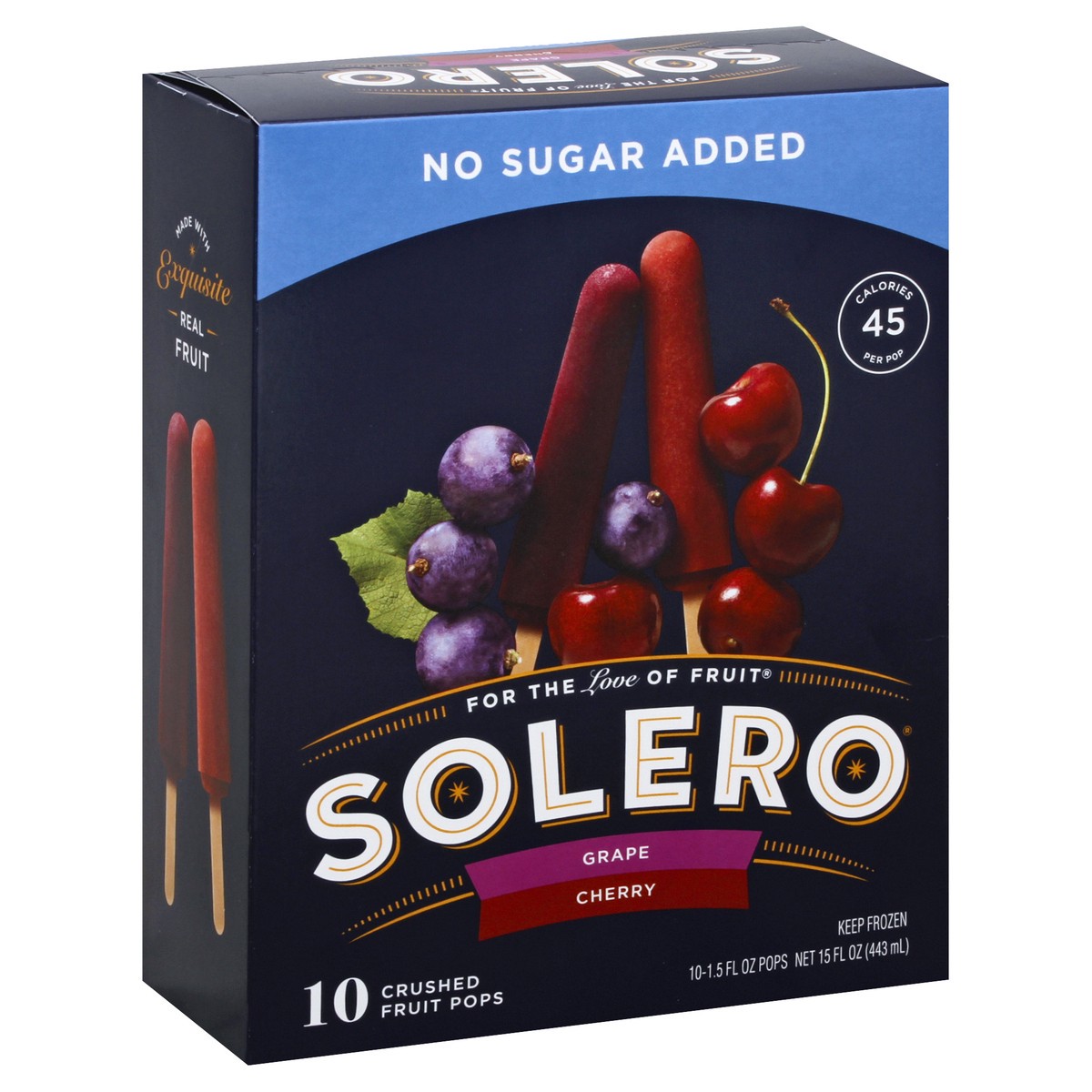 slide 2 of 5, Solero No Sugar Added Grape & Cherry Fruit Pops, 10 ct; 1.5 fl oz