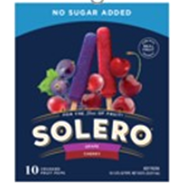 slide 1 of 5, Solero No Sugar Added Grape & Cherry Fruit Pops, 10 ct; 1.5 fl oz