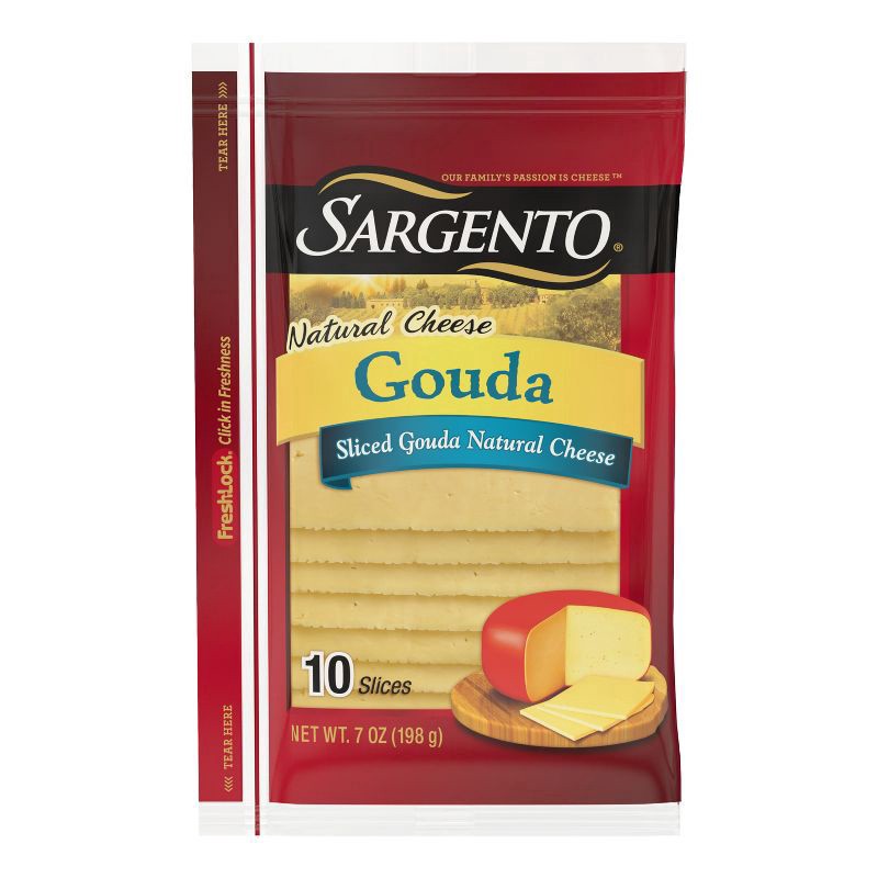 slide 1 of 8, Sargento Gouda Cheese - 7oz/10 slices, 7 oz