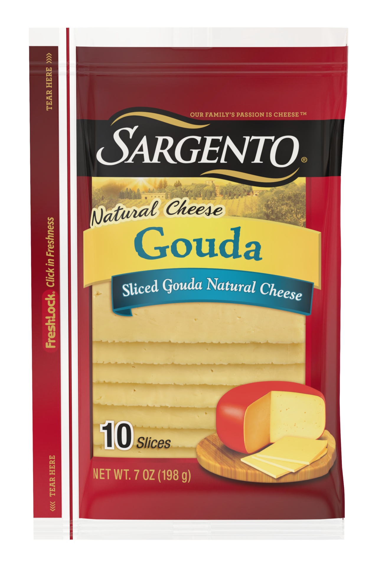 slide 1 of 6, Sargento Natural Gouda Cheese, 7 oz