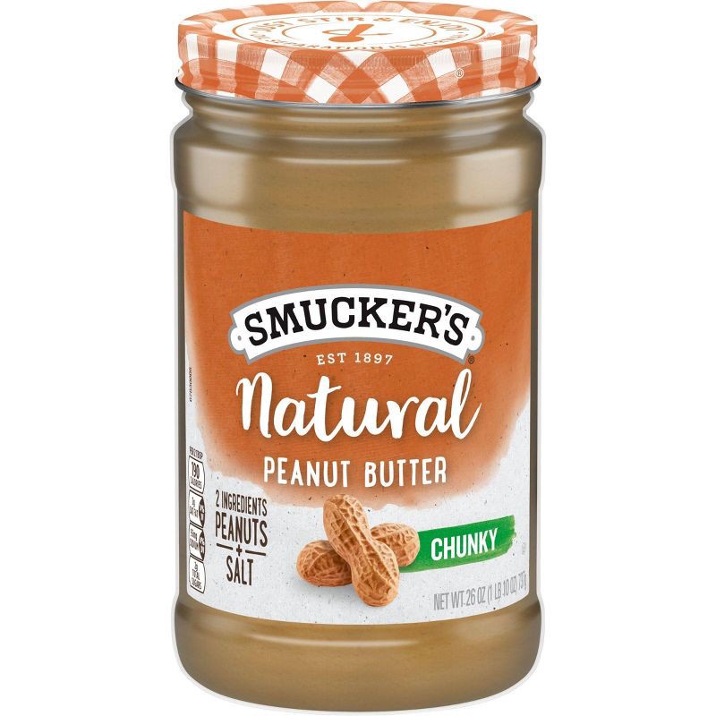 slide 1 of 5, Smucker's Natural Crunchy Stir Peanut Butter - 26oz, 26 oz