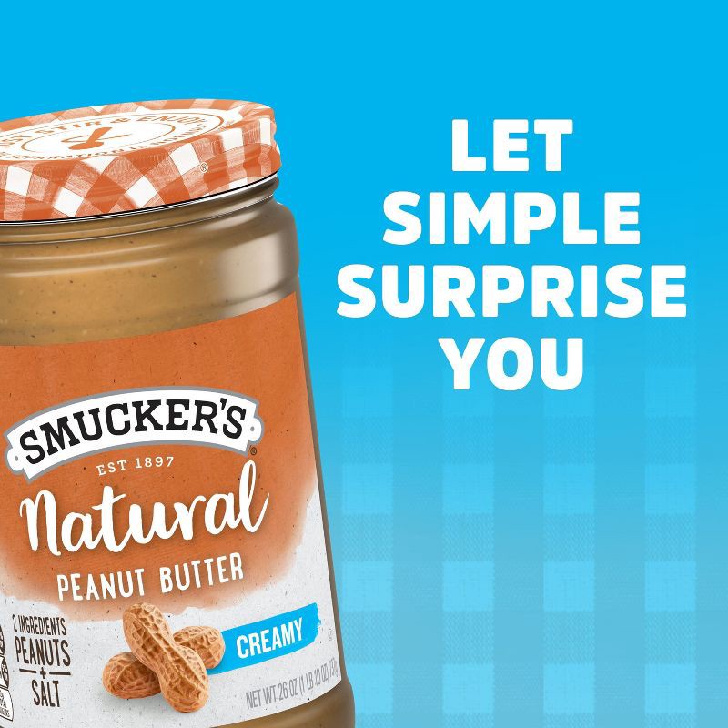 slide 3 of 4, Smucker's Natural Creamy Peanut Butter - 26oz, 26 oz