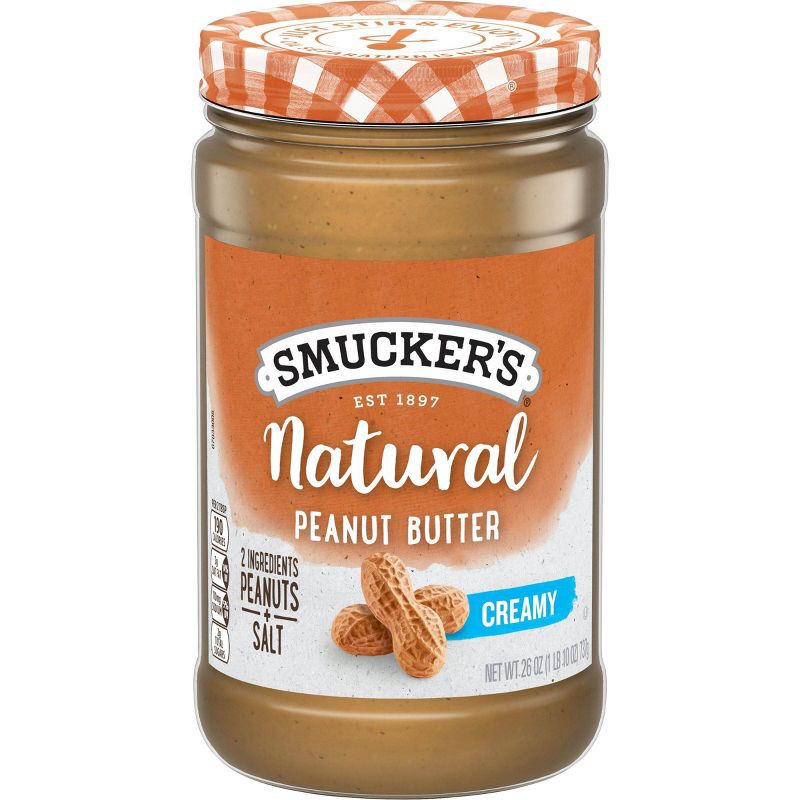 slide 1 of 4, Smucker's Natural Creamy Peanut Butter - 26oz, 26 oz