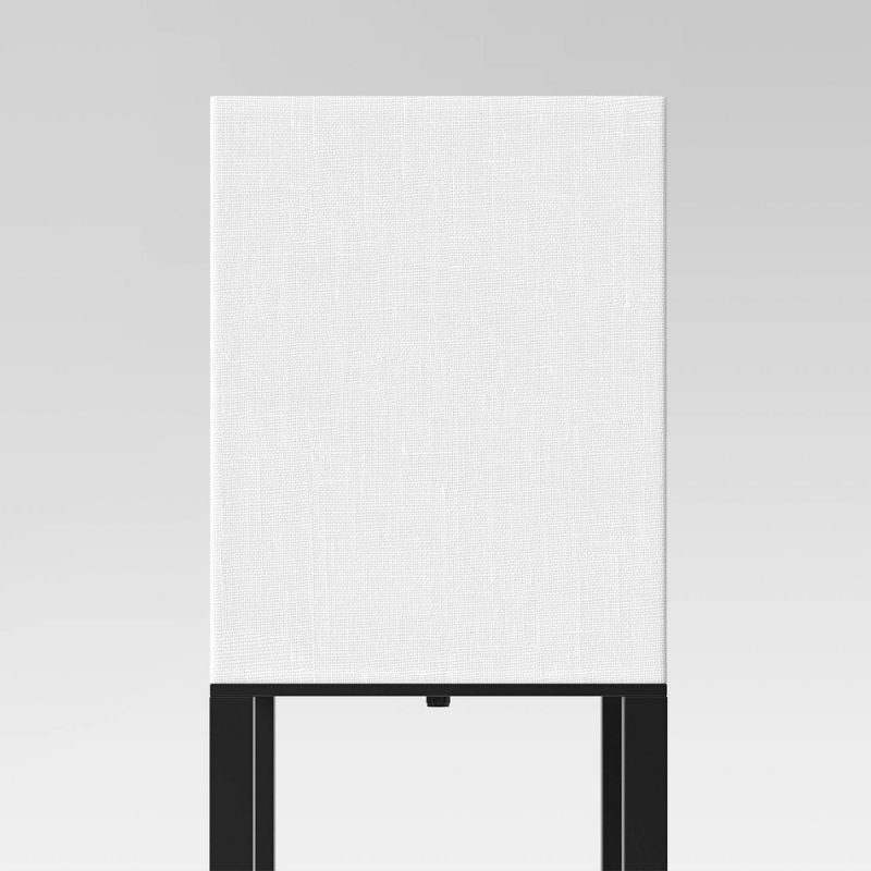 slide 4 of 7, Shelf Floor Lamp Black - Threshold™: Painted MDF with Linen Shade, 3-Way Switch, ETL Listed, 1 ct