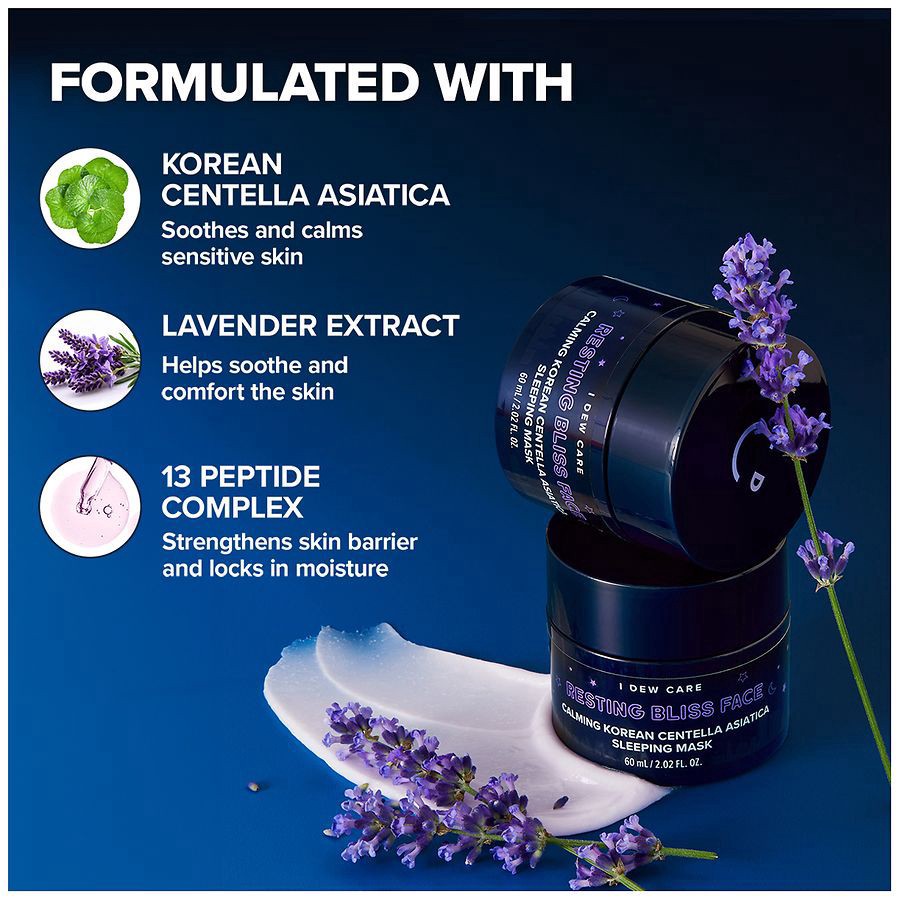 slide 2 of 5, I Dew Care Calming Korean Centella Resting Bliss Face Sleeping Mask 2.03 fl oz, 2.03 fl oz