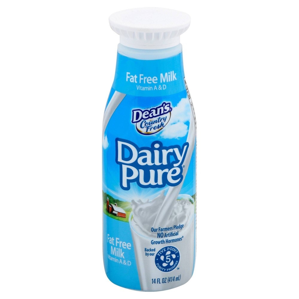 slide 2 of 5, Dean's DairyPure Skim Milk, 12 fl oz