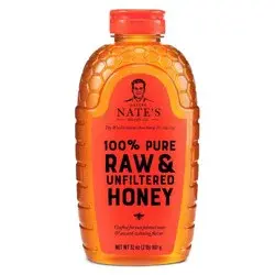Nature Nate's 100% Pure Raw and Unfiltered Honey – 32oz