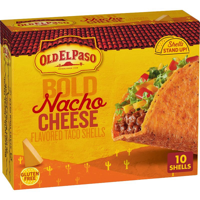 slide 12 of 12, Old El Paso Gluten Free Bold Nacho Cheese Taco Shells - 5.4oz, 5.4 oz