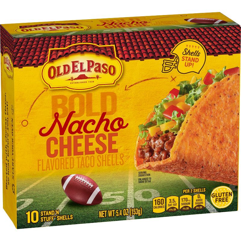 slide 1 of 12, Old El Paso Gluten Free Bold Nacho Cheese Taco Shells - 5.4oz, 5.4 oz