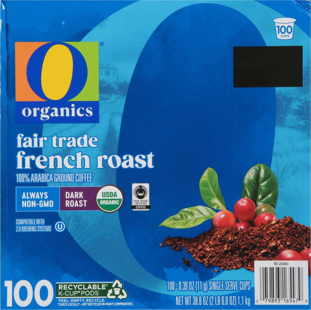 slide 3 of 13, O Organic French Roast Coffee Pods 100 Ct - 100 Ct, 100 ct