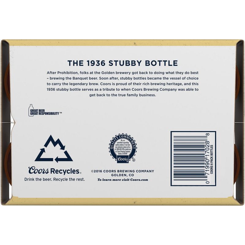 slide 7 of 7, Coors Banquet Lager Beer - 6pk/12 fl oz Bottles, 6 ct; 12 fl oz