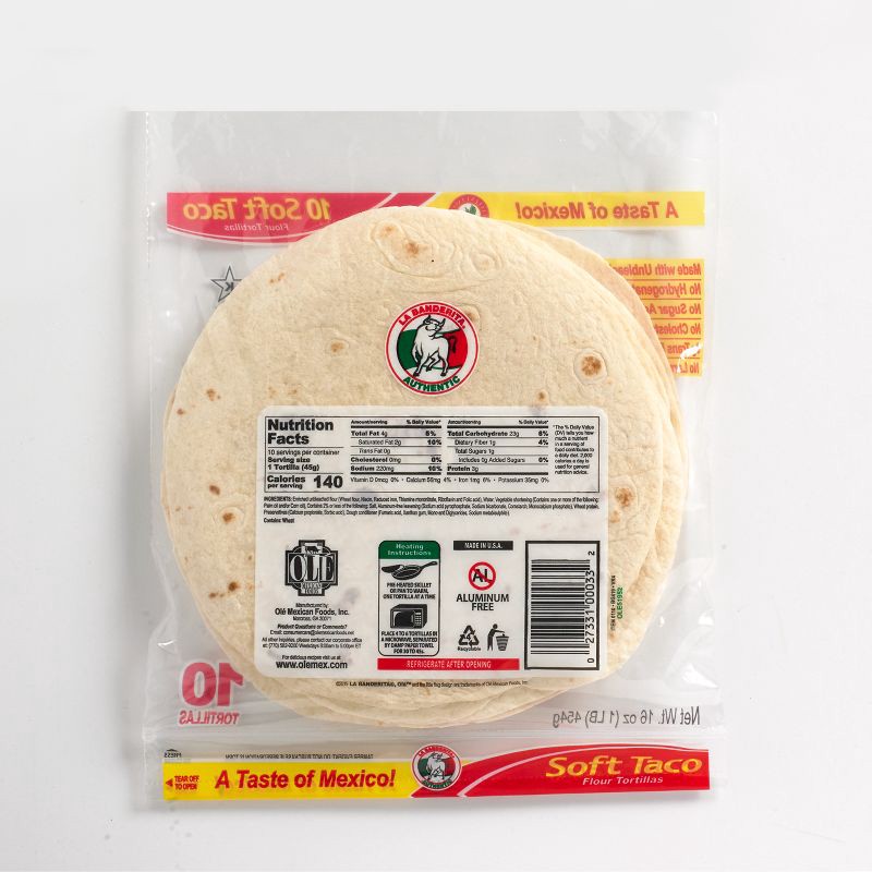 slide 2 of 4, La Banderita Taco Size Flour Tortillas - 16oz/10ct, 10 ct; 16 oz