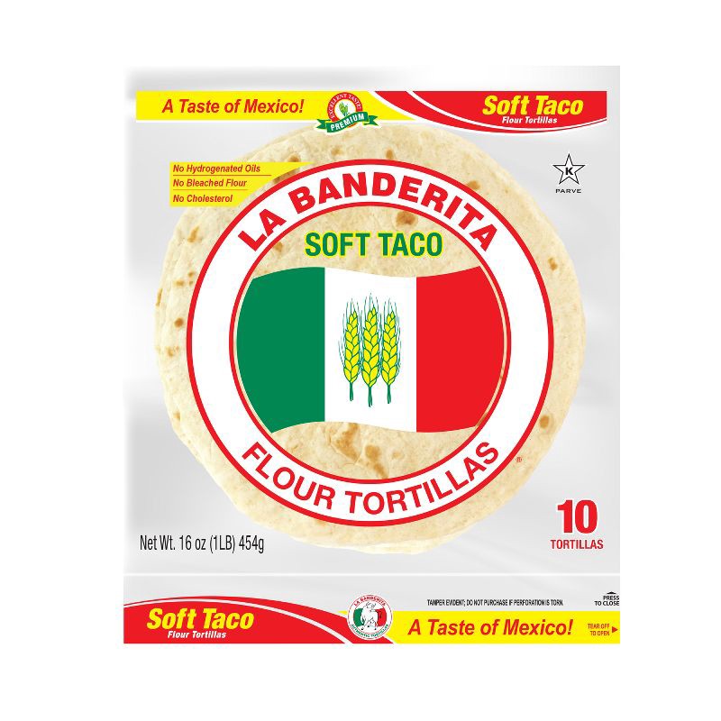 slide 1 of 4, La Banderita Taco Size Flour Tortillas - 16oz/10ct, 10 ct; 16 oz