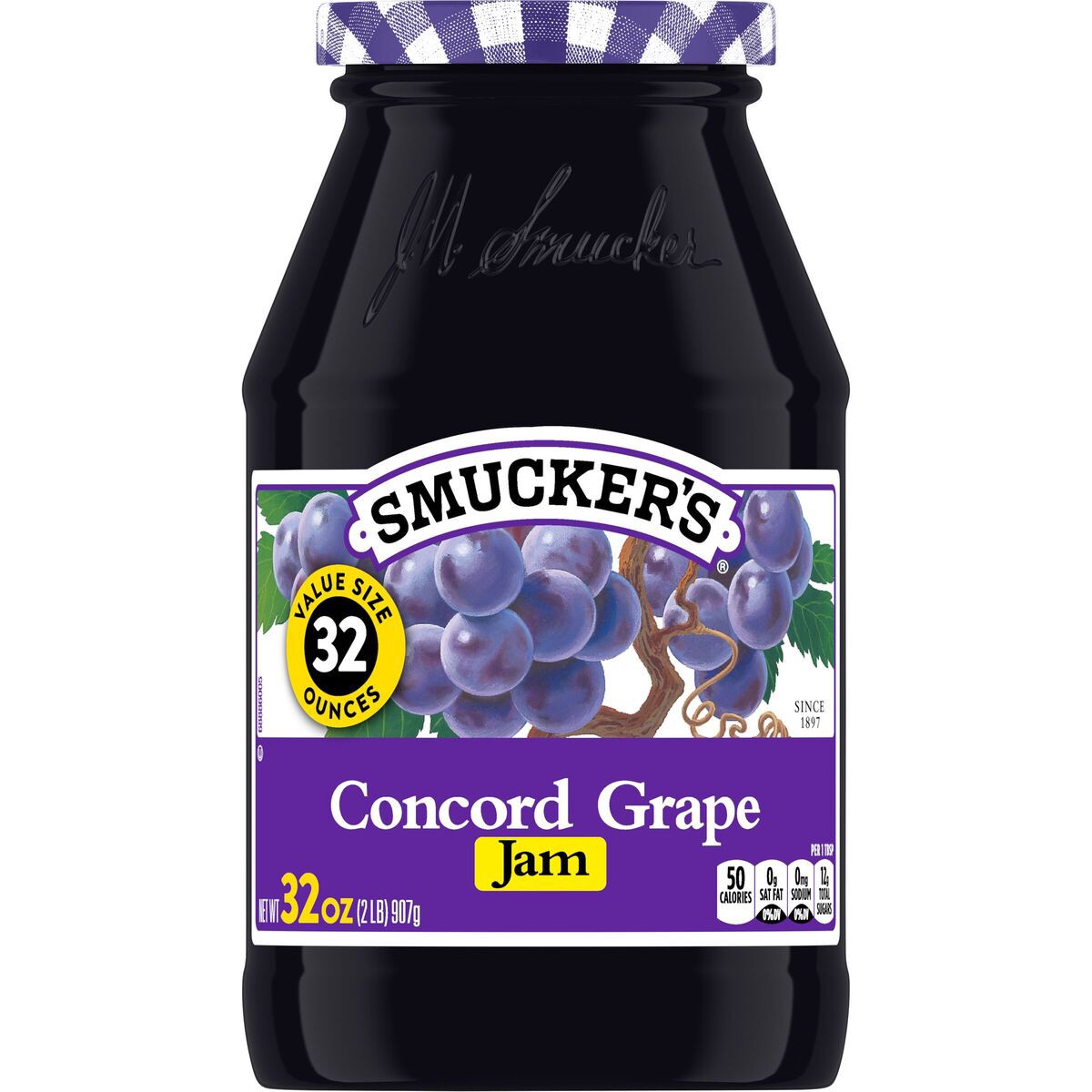 slide 5 of 8, Smucker's Concord Grape Jam, 32 oz
