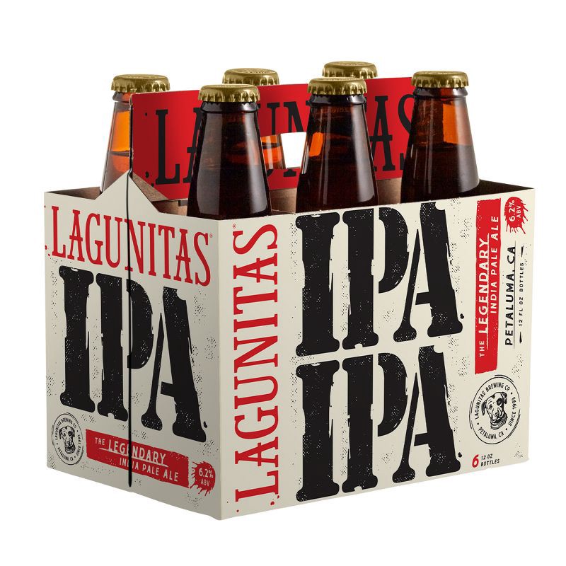 slide 2 of 4, Lagunitas IPA Beer - 6pk/12 fl oz Bottles, 6 ct; 12 fl oz