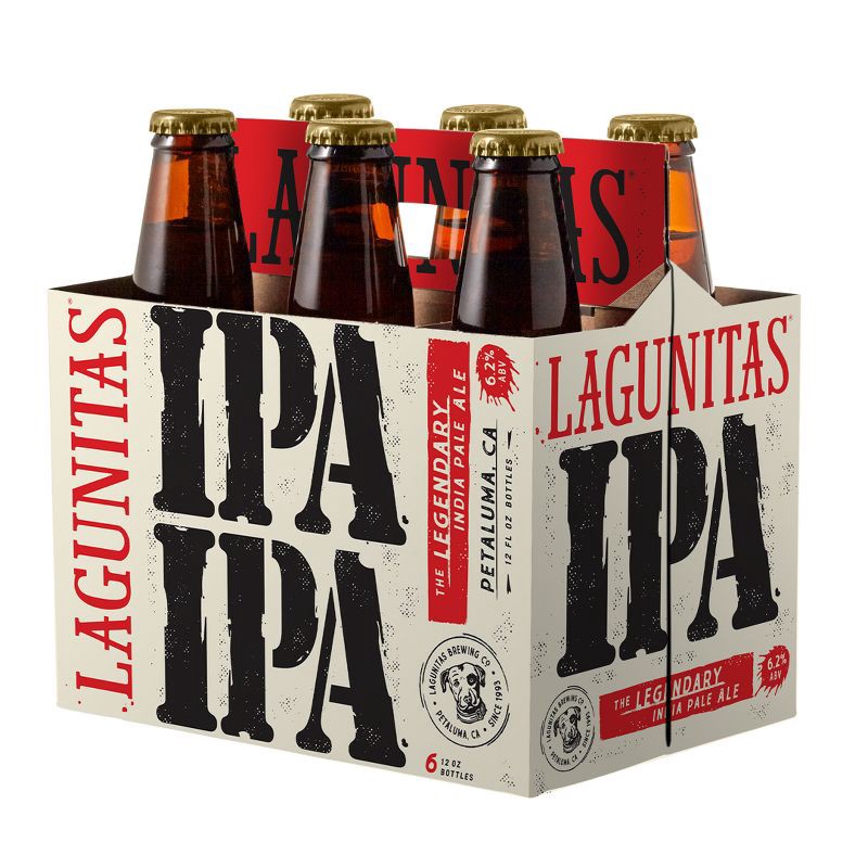 slide 4 of 4, Lagunitas IPA Beer - 6pk/12 fl oz Bottles, 6 ct; 12 fl oz