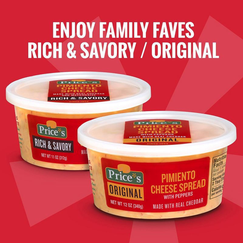slide 3 of 8, Price's Original Pimento Cheese Spread - 12oz, 12 oz