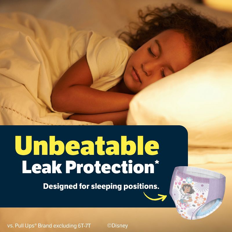 slide 6 of 13, Goodnites Girls' Disposable Nighttime Underwear - Size S/M - 44ct: Hypoallergenic, Leak Guards, Pull-On Design, Disney, 44 ct