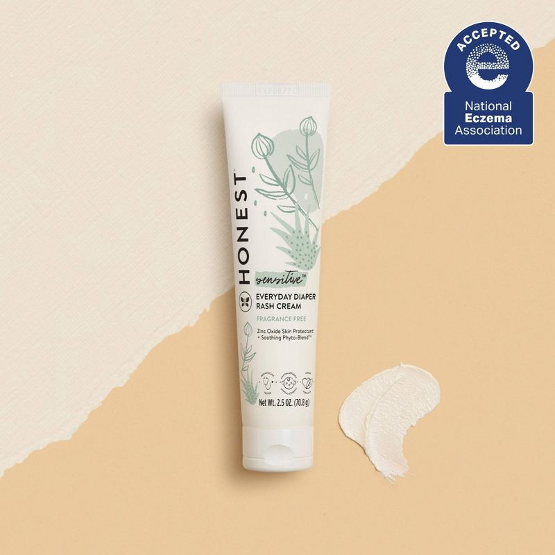 slide 3 of 6, The Honest Company Sensitive Everyday Diaper Rash Cream Fragrance Free - 2.5oz, 2.5 oz