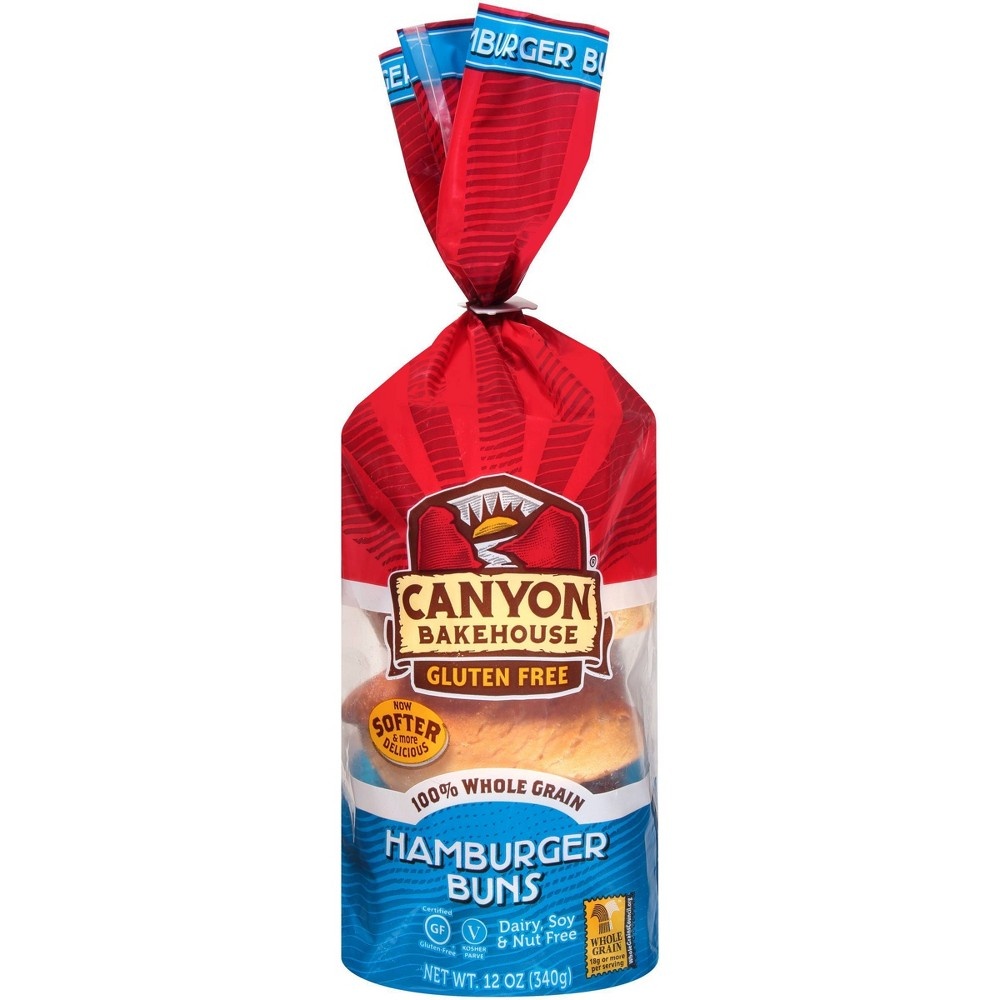 slide 2 of 4, Canyon Bakehouse Gluten Free Hamburger Buns - 12oz/4ct, 4 ct; 12 oz