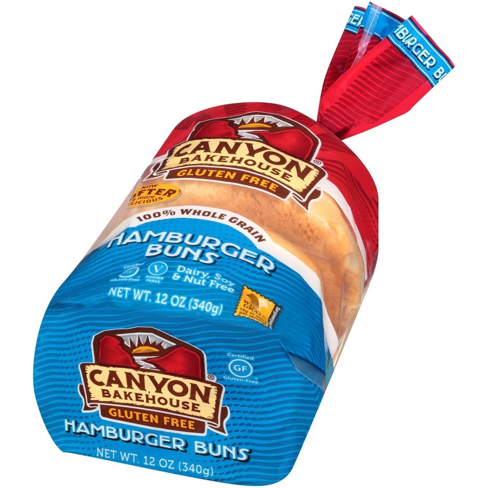 slide 4 of 4, Canyon Bakehouse Gluten Free Hamburger Buns - 12oz/4ct, 4 ct; 12 oz