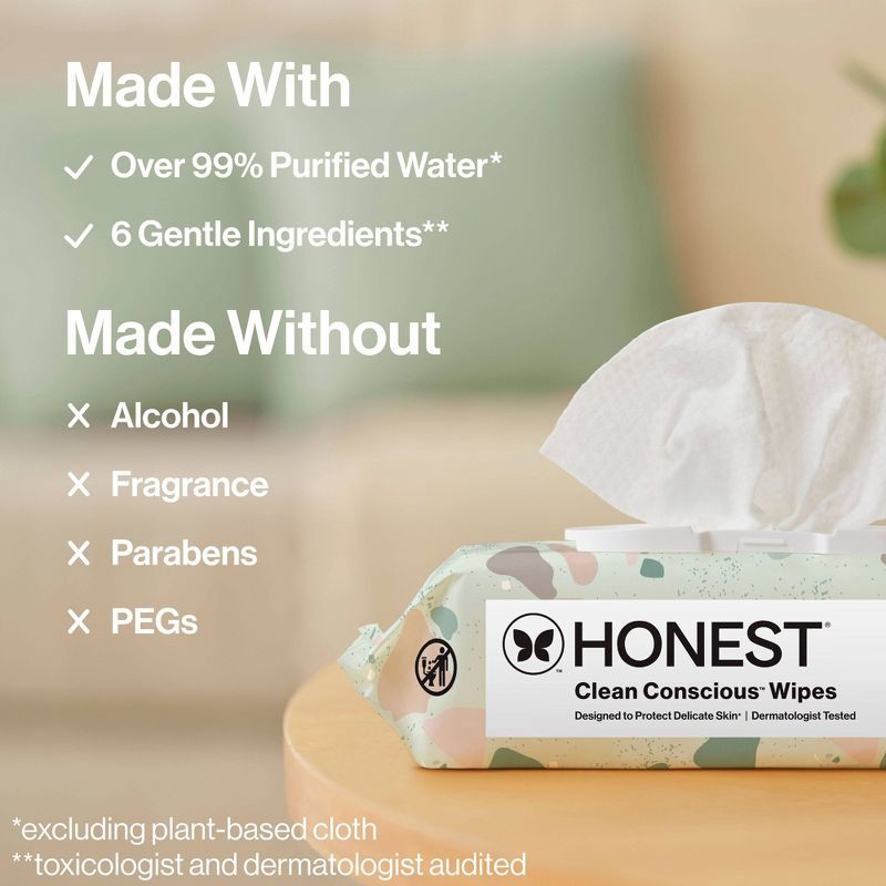 slide 2 of 13, The Honest Company Sensitive Skin Baby Wipes - Geo Mood - 60ct, 60 ct
