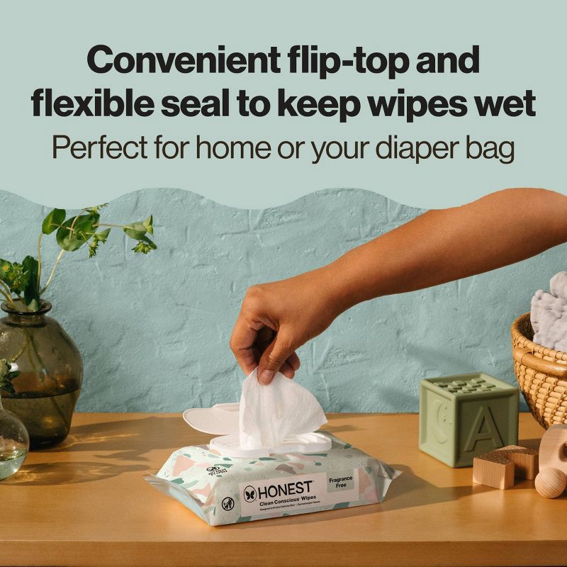 slide 7 of 13, The Honest Company Sensitive Skin Baby Wipes - Geo Mood - 60ct, 60 ct