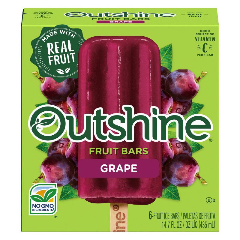 slide 1 of 7, Outshine Grape Frozen Bars - 6ct, 6 ct