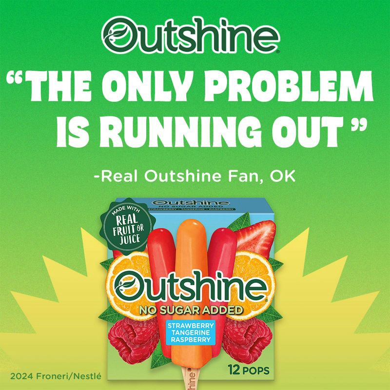 slide 4 of 11, Outshine Strawberry, Raspberry, Tangerine Frozen Fruit Bar - 12ct, 12 ct