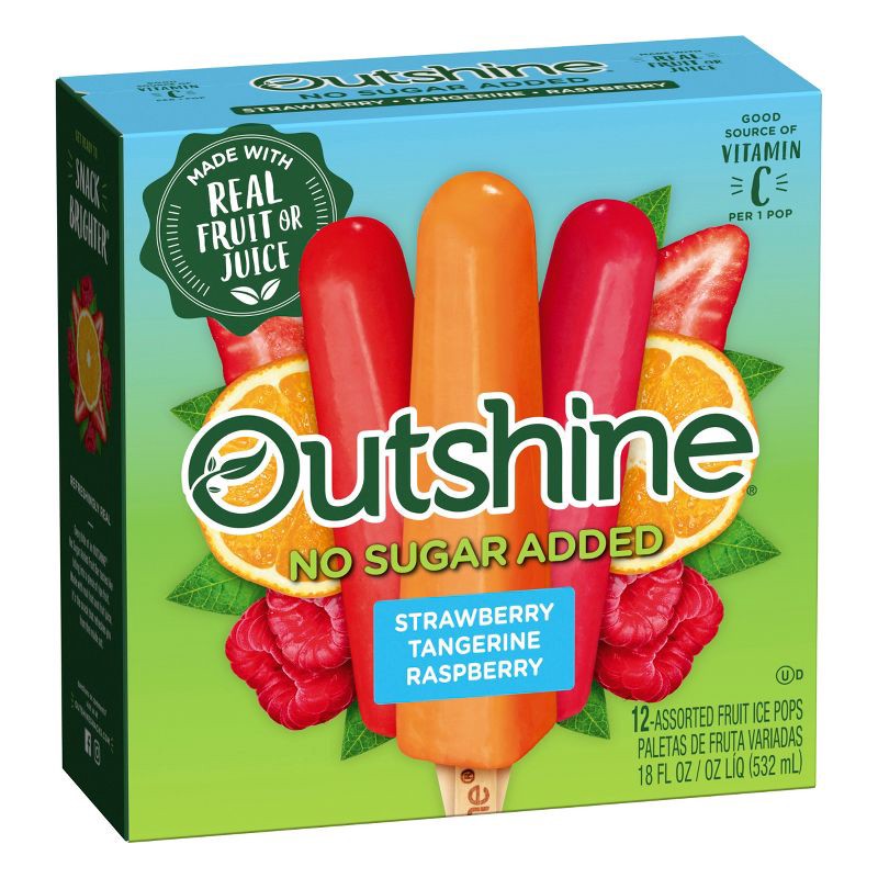 slide 4 of 14, Outshine Strawberry, Raspberry, Tangerine Frozen Fruit Bar - 12ct, 12 ct