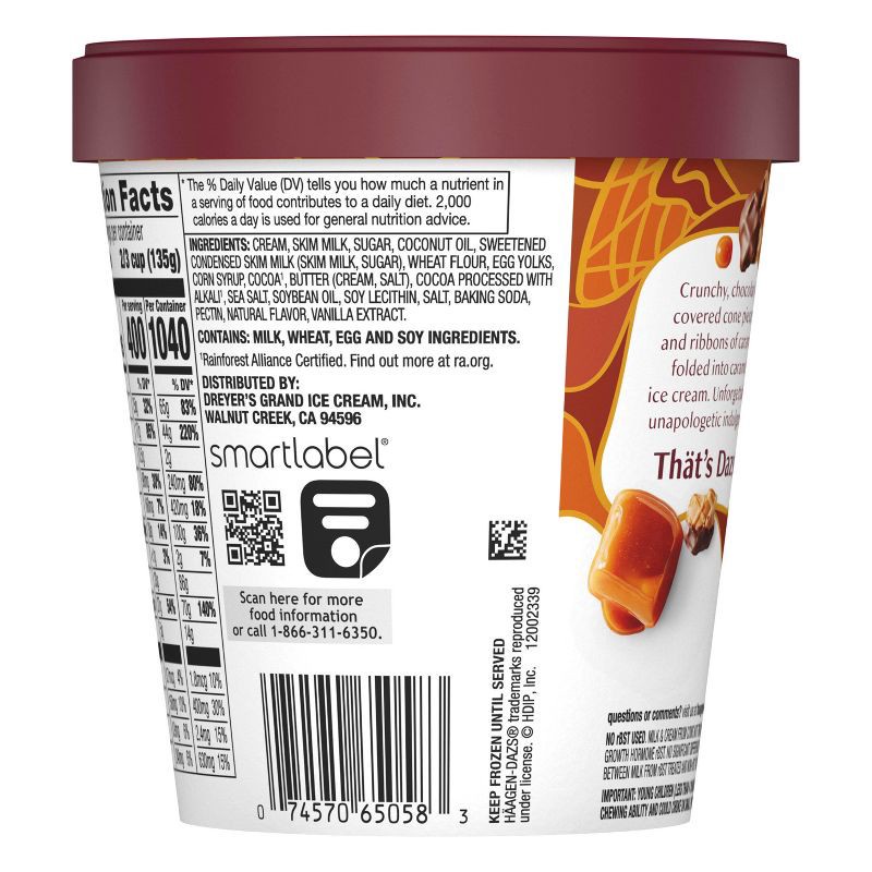 slide 7 of 15, Haagen-Dazs Caramel Cone Ice Cream - 14oz, 14 oz