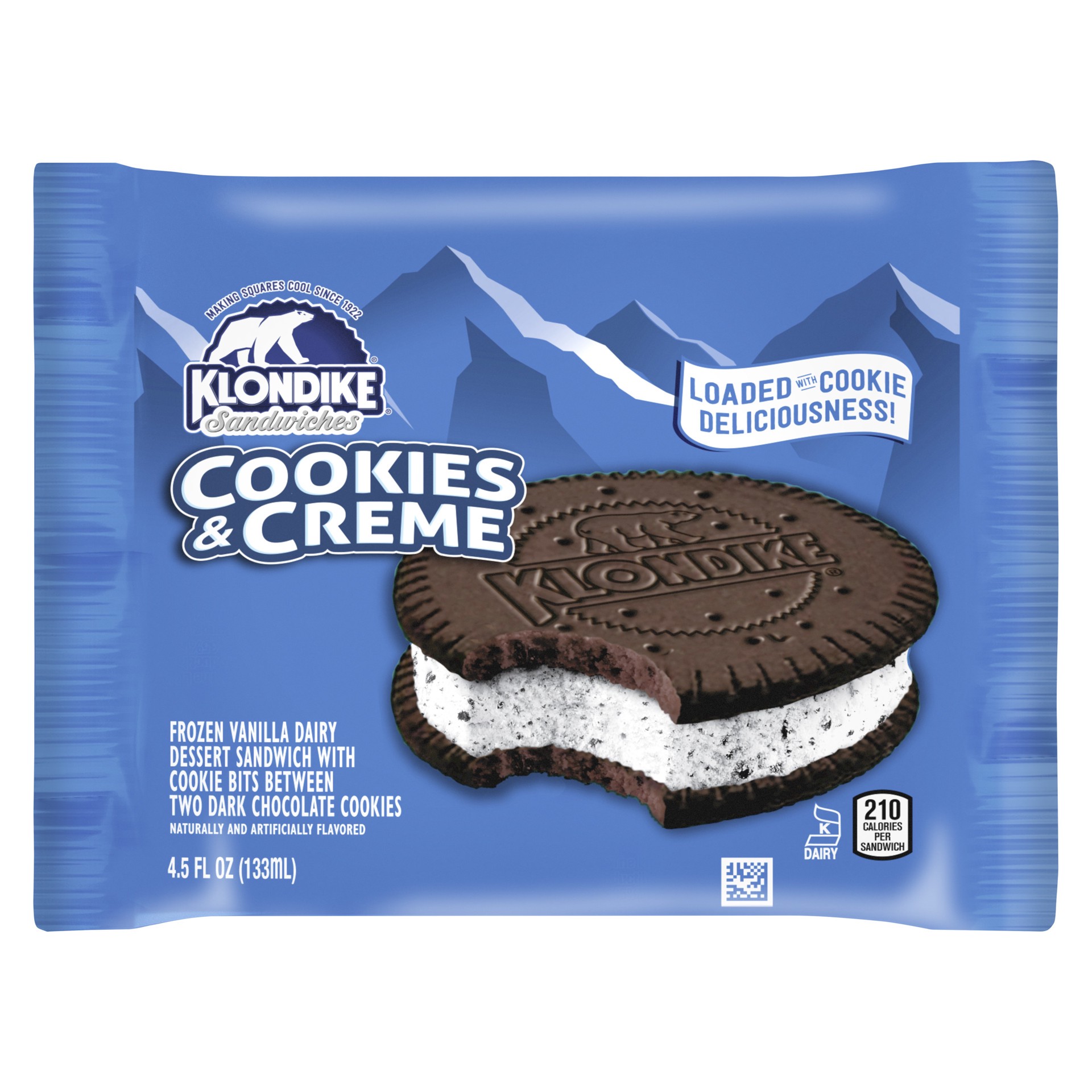 slide 1 of 6, Klondike Frozen Dairy Dessert Sandwich Cookies and Creme, 4.5 fl oz1 Count, 4.50 fl oz