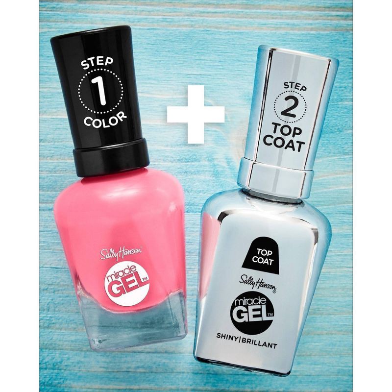 slide 5 of 5, Sally Hansen Miracle Gel Nail Polish - 101 Shiny Top Coat - 0.5 fl oz, 0.5 fl oz