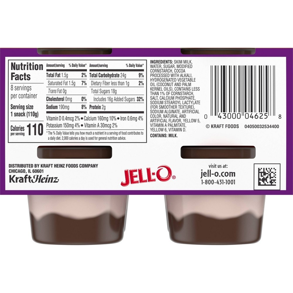 slide 2 of 6, JELL-O Original Chocolate Vanilla Swirls Pudding, 31 oz, 8 ct