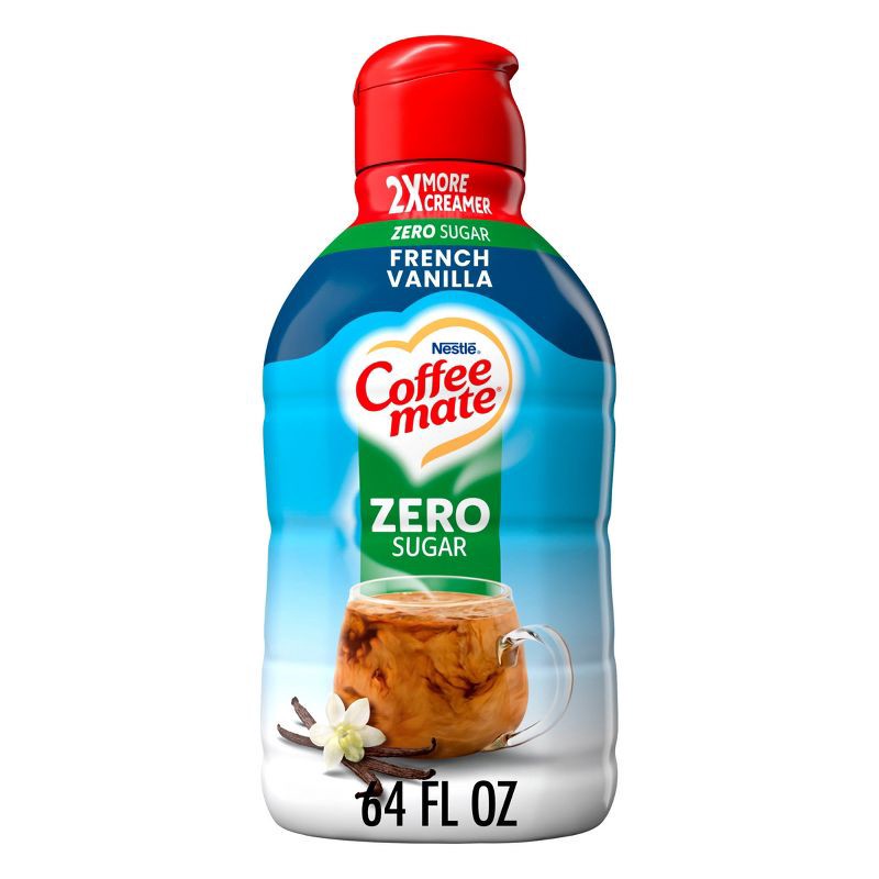 slide 1 of 10, Coffee mate Zero Sugar French Vanilla Coffee Creamer - 64 fl oz, 64 fl oz