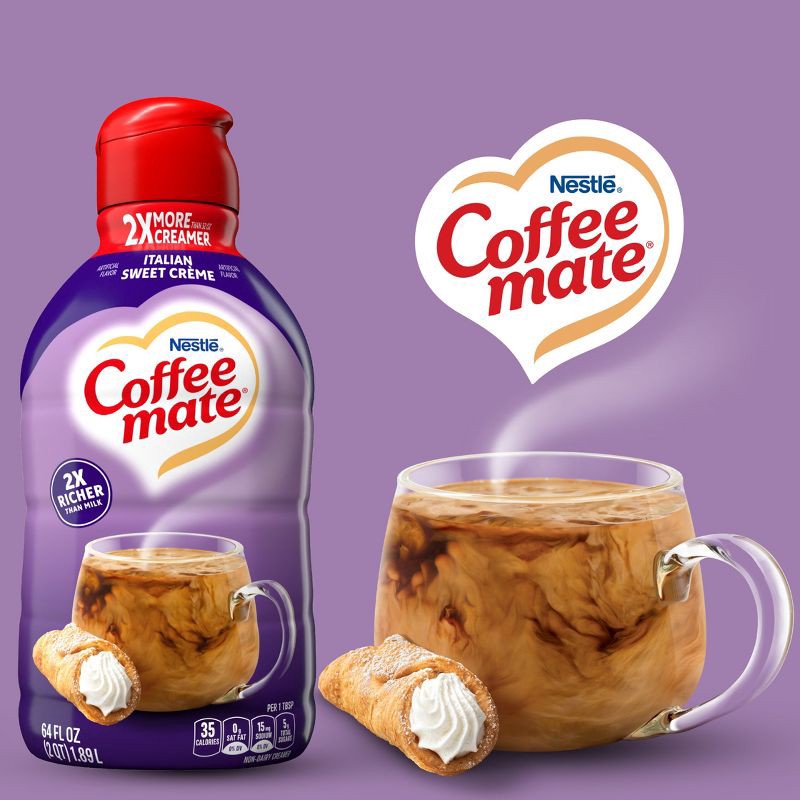 slide 2 of 11, Coffee mate Italian Sweet Crème Coffee Creamer - 0.5gal (64 fl oz), 0.5 gal, 64 fl oz