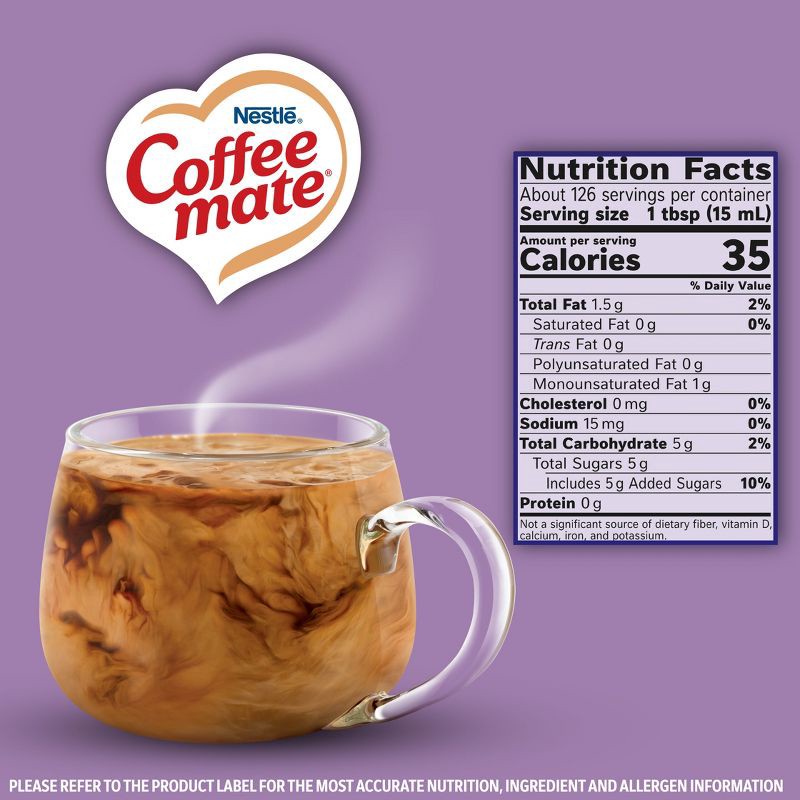 slide 7 of 11, Coffee mate Italian Sweet Crème Coffee Creamer - 0.5gal (64 fl oz), 0.5 gal, 64 fl oz