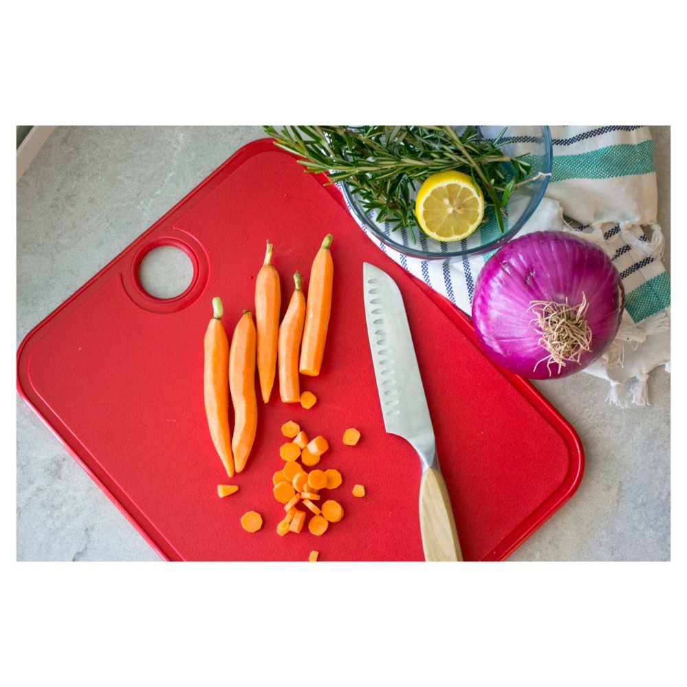 slide 2 of 2, Architec Gripper Cutting Board - Red, 1 ct