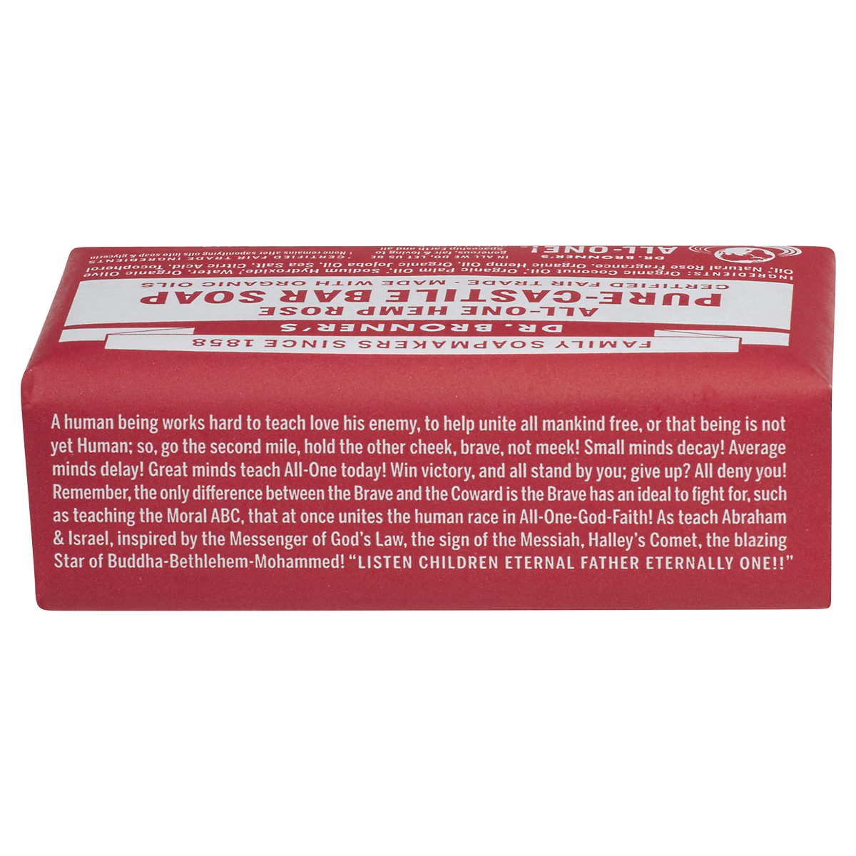 slide 7 of 13, Dr. Bronner's All-One Hemp Rose Pure-Castile Bar Soap 5 oz, 1 ct