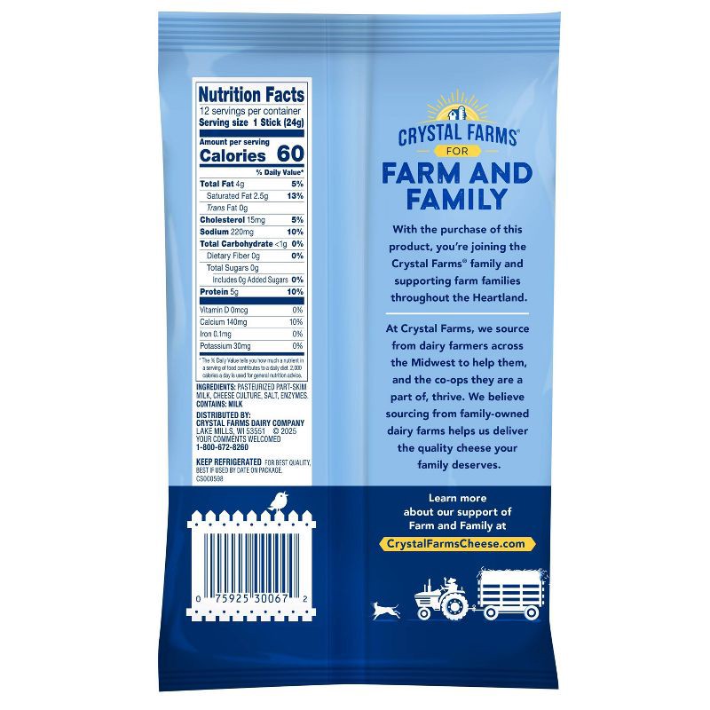slide 2 of 7, Crystal Farms String Cheese - 10oz, 10 oz