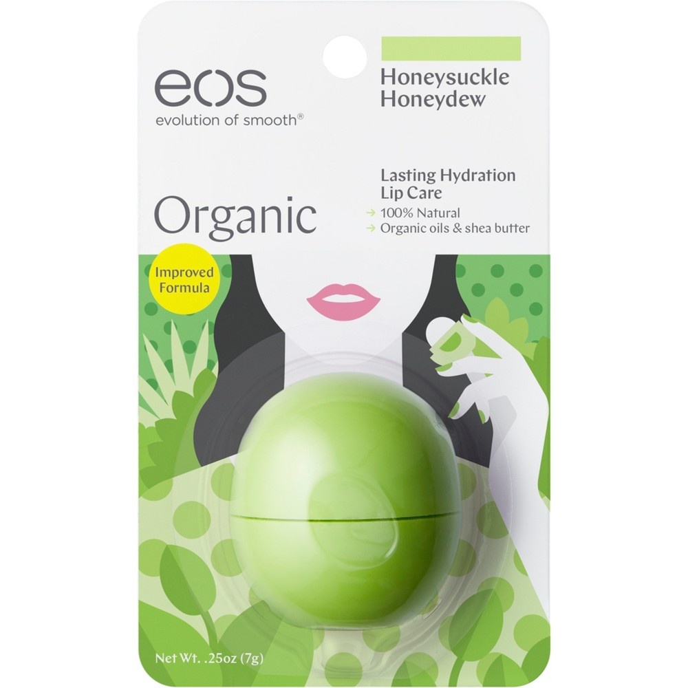 slide 2 of 4, eos Organic Lip Balm - Honeysuckle, 1 ct