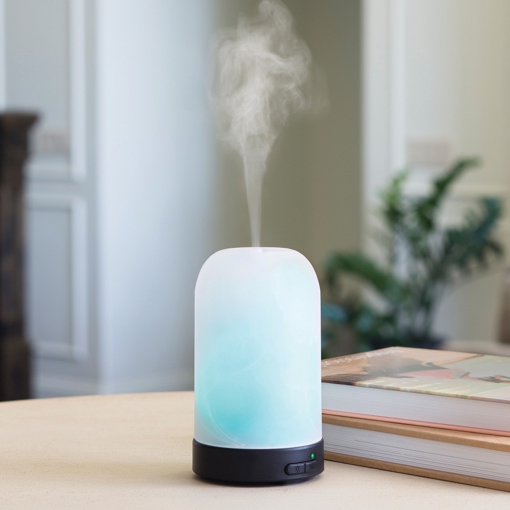 slide 2 of 3, Essential Oil Diffuser - Airome Ultrasonic Diffuser - Frosted Glass - Candle Warmers Etc, 1 ct