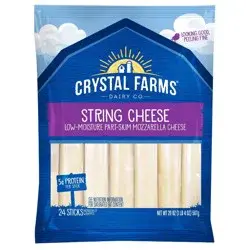Crystal Farms Wisconsin String Cheese - 20oz/24ct