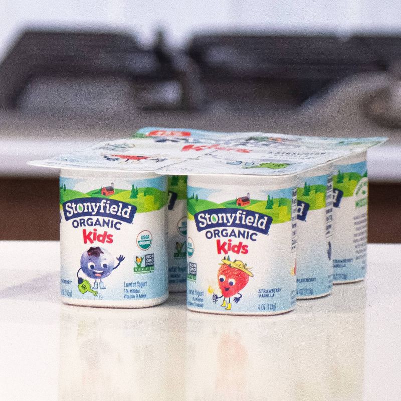 slide 8 of 9, Stonyfield Organic Kids' Strawberry Banana Whole Milk Yogurt - 6ct/4oz Cups, 6 ct; 4 oz