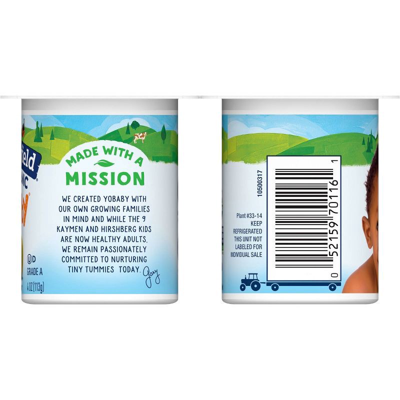 slide 3 of 11, Stonyfield Organic YoBaby Pear & Peach Whole Milk Kids' Probiotic Yogurt - 6ct/4oz Cups, 6 ct; 4 oz