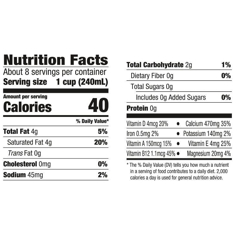 slide 8 of 12, Silk Unsweet Coconut Milk - 0.5gal, 1/2 gal