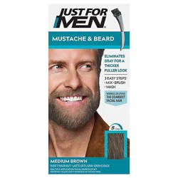 Just For Men Brush In Color Gel Mustache & Beard Medium Brown M-35 - Each