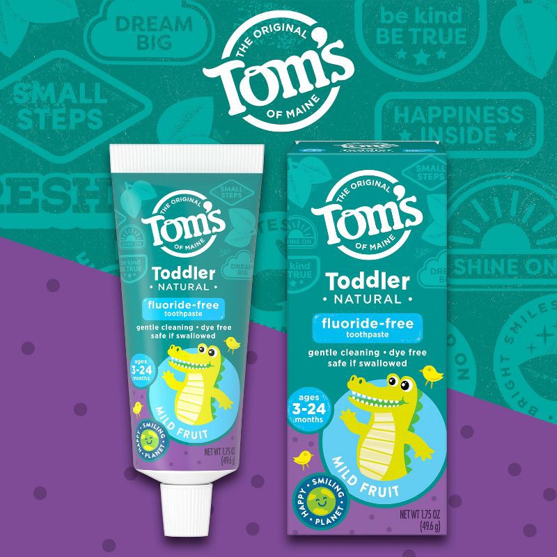 slide 2 of 9, Tom's of Maine Mild Fruit Natural Toddler Training Toothpaste - Trial Size - 1.75oz, 1.75 oz