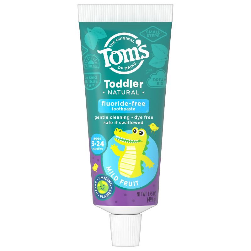 slide 6 of 9, Tom's of Maine Mild Fruit Natural Toddler Training Toothpaste - Trial Size - 1.75oz, 1.75 oz