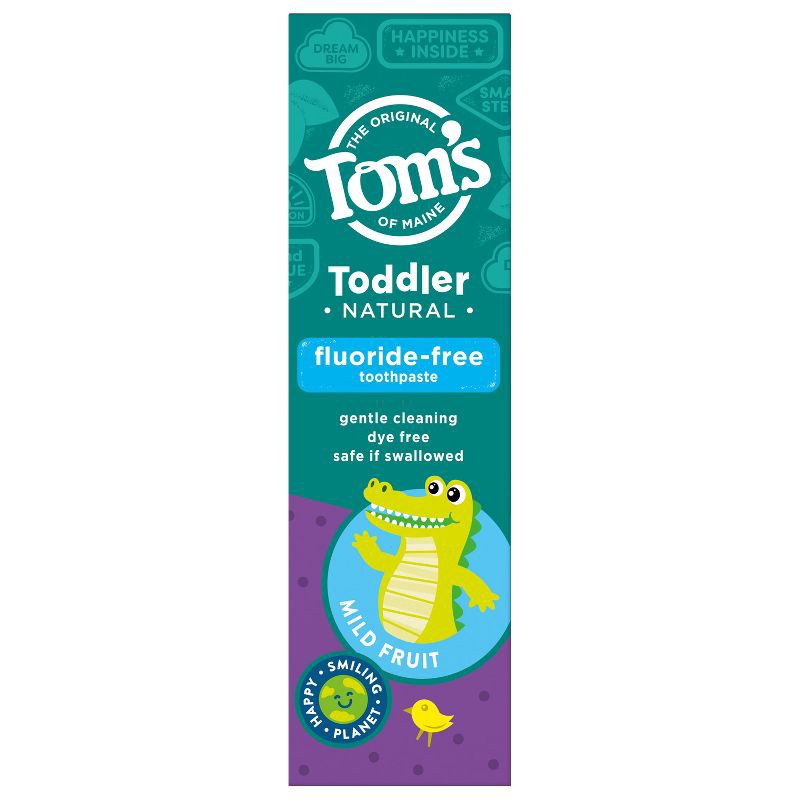 slide 7 of 9, Tom's of Maine Mild Fruit Natural Toddler Training Toothpaste - Trial Size - 1.75oz, 1.75 oz